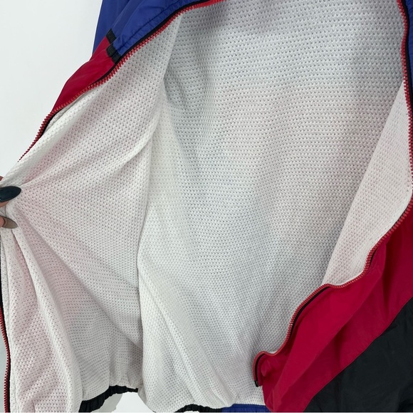Vintage NIKE Colorblock Spellout Track Jacket Windbreaker‎ Full Zip Retro Sz LG - Picture 7 of 14